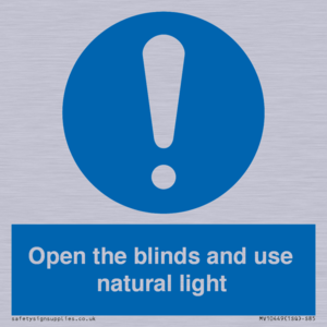 Open the blinds and use natural light